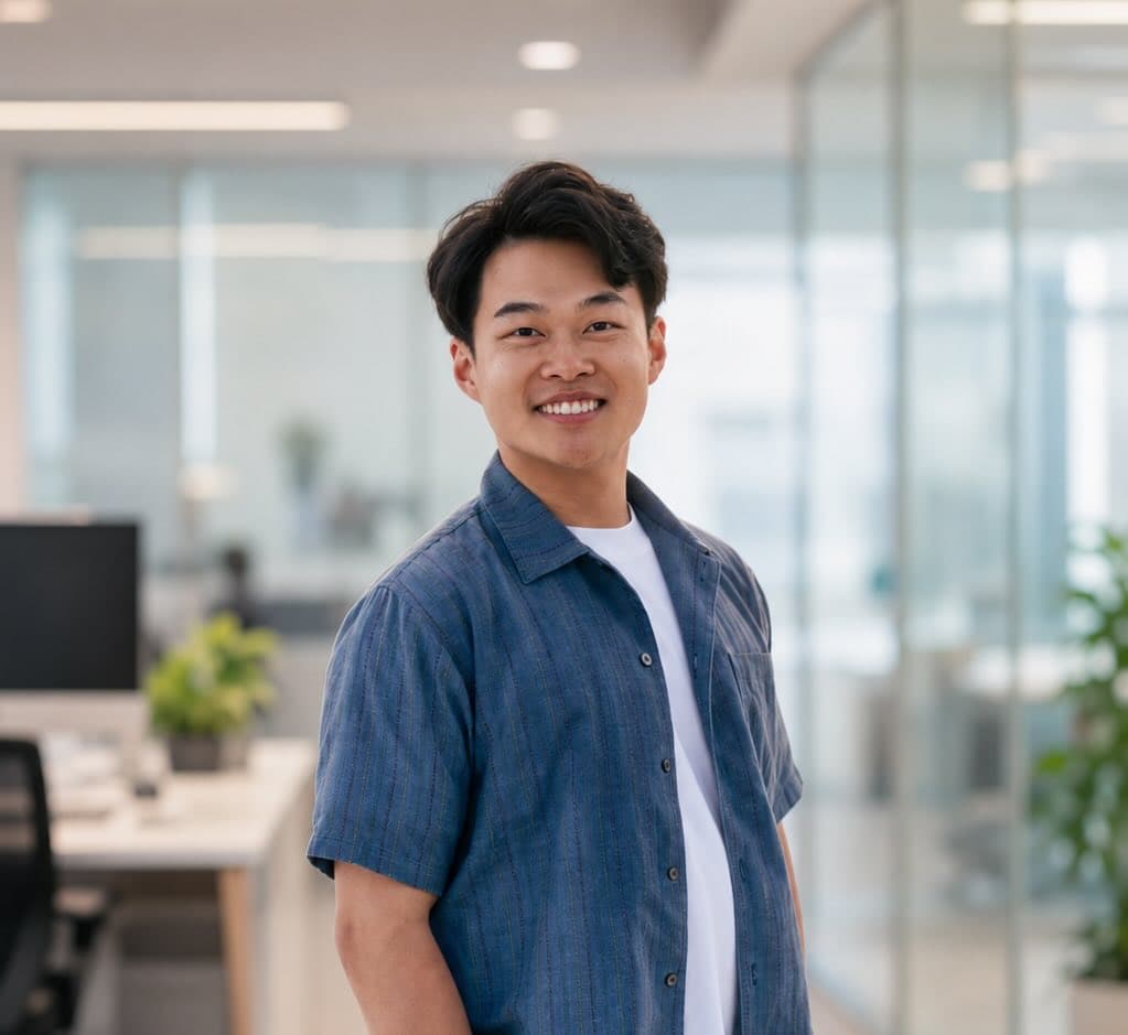 Adam Chan speaking at a developer event